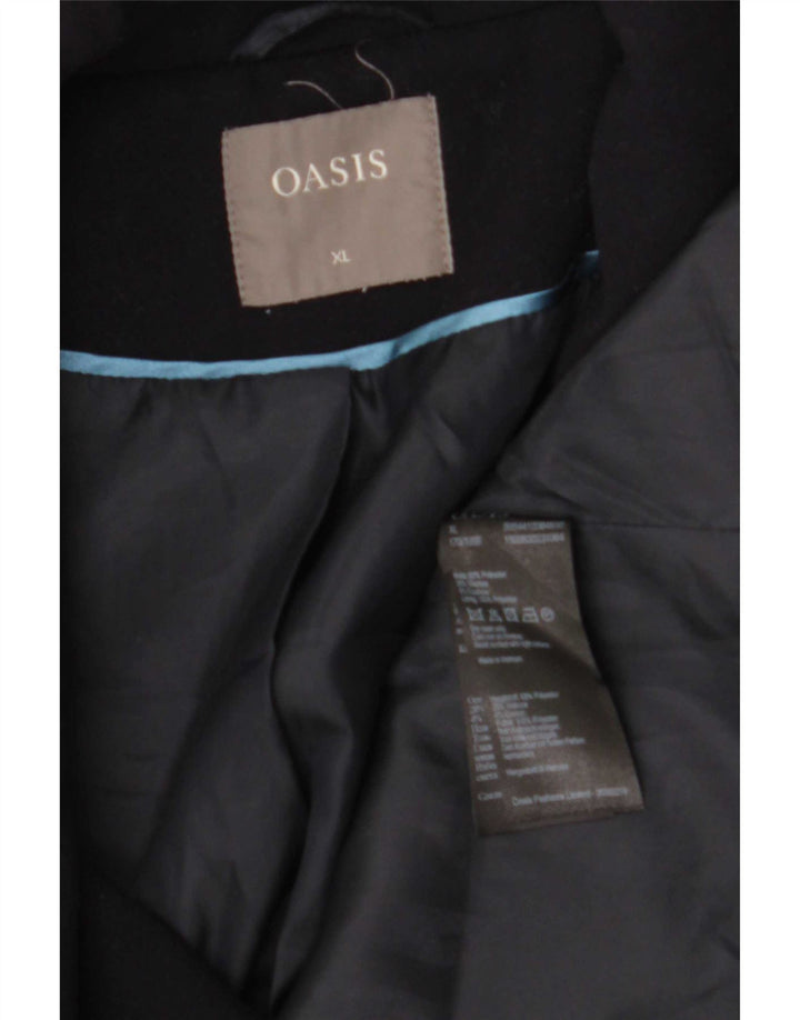 Oasis Dame Overfrakke UK 18 XL Navy Blue Polyester