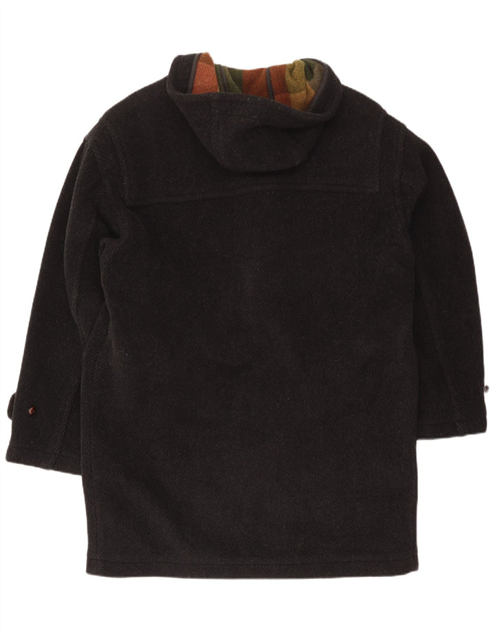 Brooksfield Herre Hooded Duffle Coat IT 48 Medium Black Herringbone