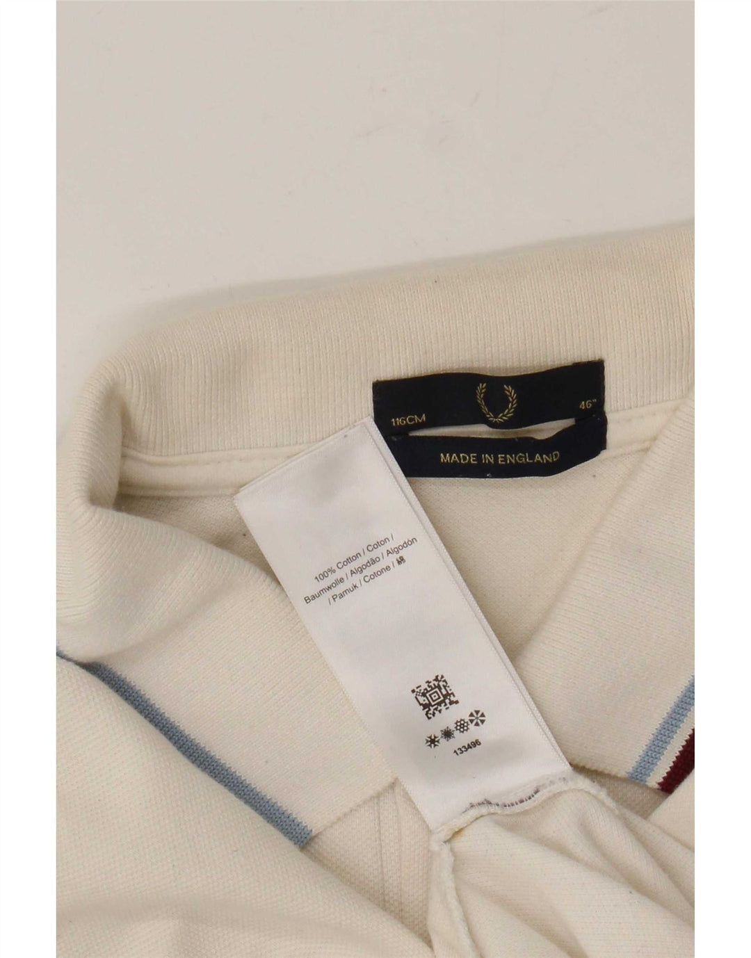 Fred Perry Herre poloshirt Stor hvid bomuld