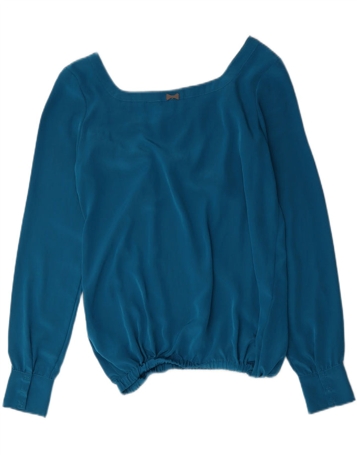 Liu Jo Langærmet Bluse Top IT 42 Medium Blue Polyester