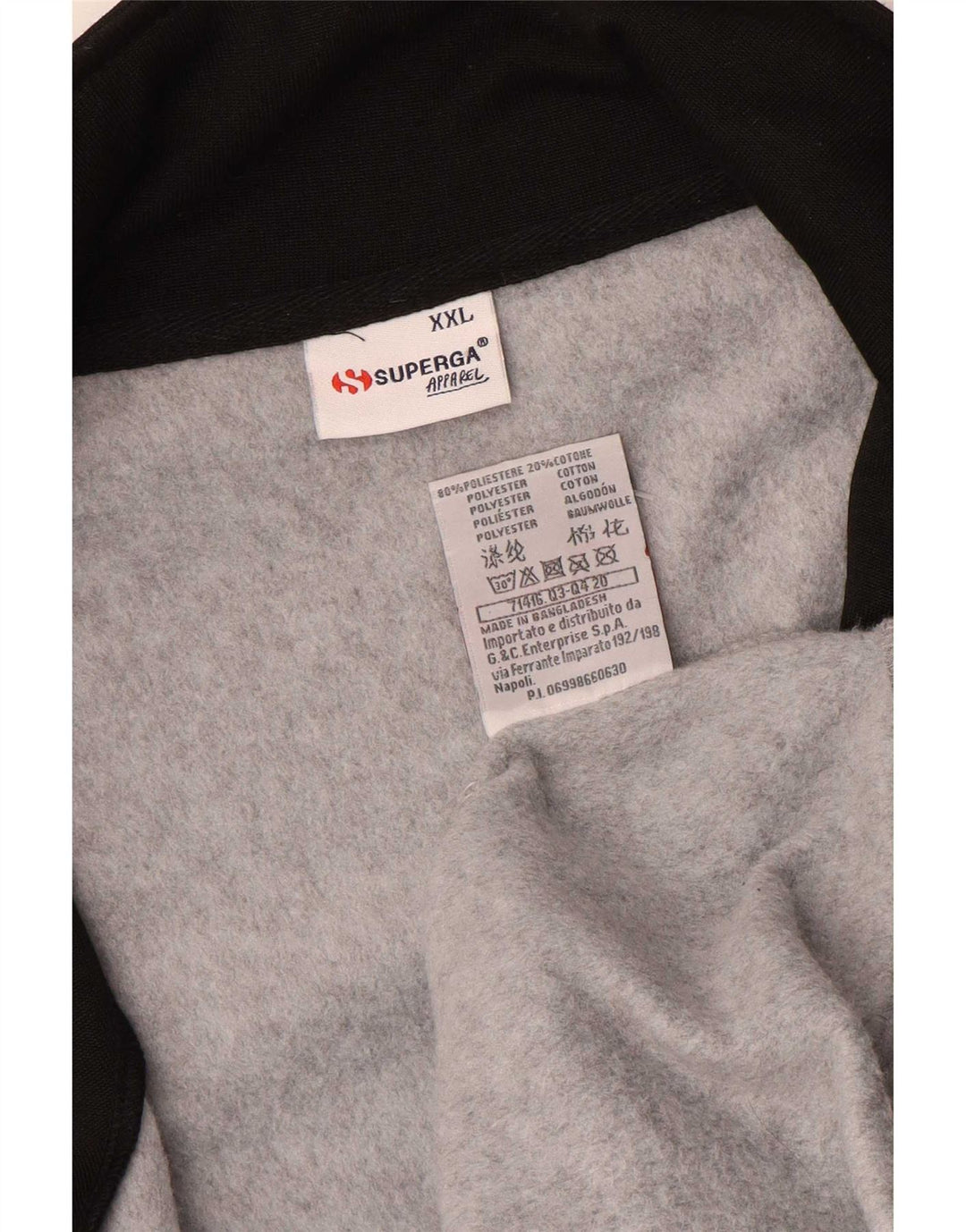 Superga Herre grafisk træningsdragt Topjakke 2XL Grå Colourblock Polyester
