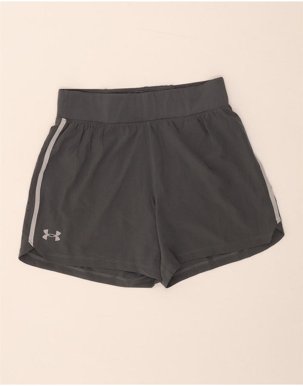 Under Armour Dame Sports Shorts UK 14 Medium Grey Polyester
