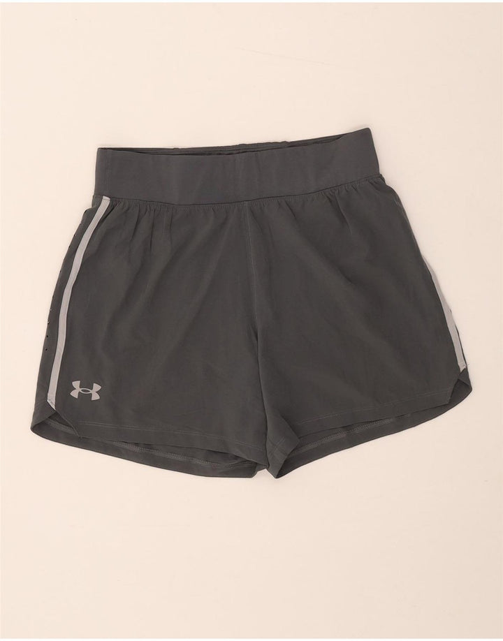 Under Armour Dame Sports Shorts UK 14 Medium Grey Polyester