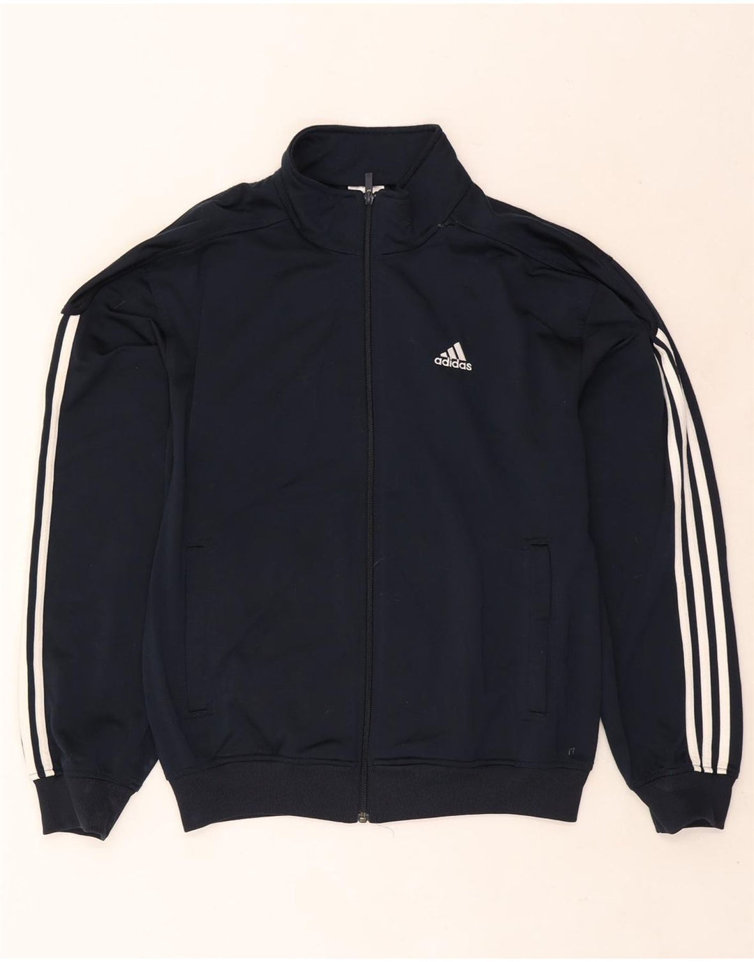 Adidas Træningsdragt til mænd Topjakke UK 38/40 Medium Navy Blue Polyester