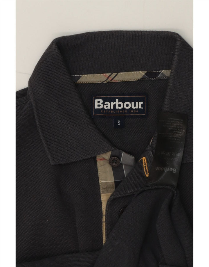 Barbour herre poloskjorte lille grå bomuld