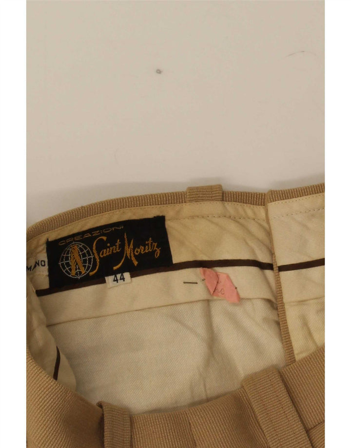Vintage Dame Bootcut Suit Bukser IT 44 Medium W27 L27 Beige