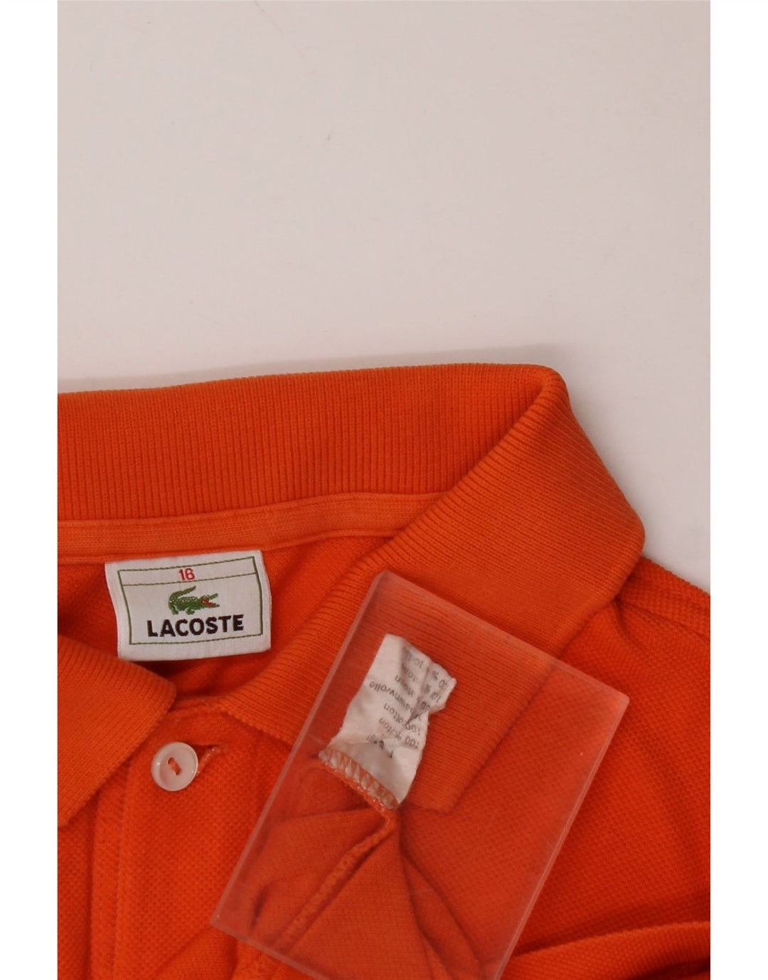LACOSTE drenge poloshirt 15-16 år orange bomuld