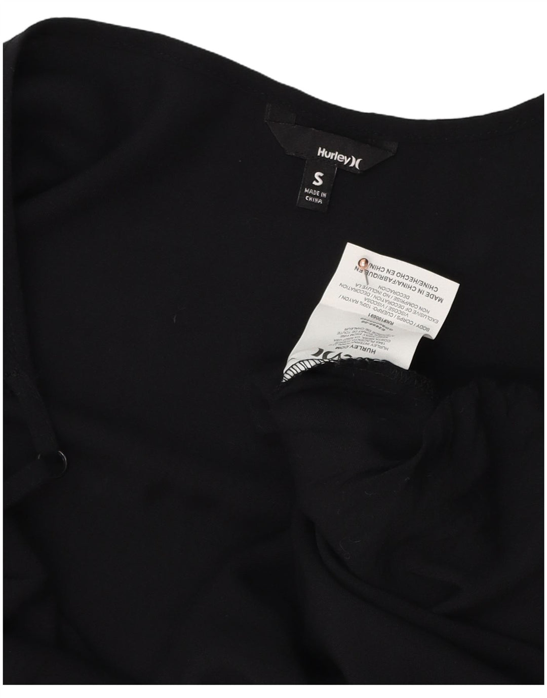 HARLEY Dame Cami Top UK 10 Small Black Rayon