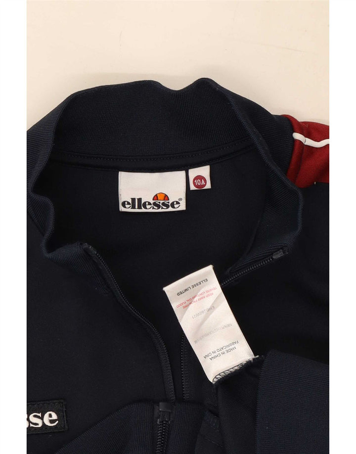 Ellesse Boys Træningsdragt Topjakke 9-10 År Navy Blue Colourblock