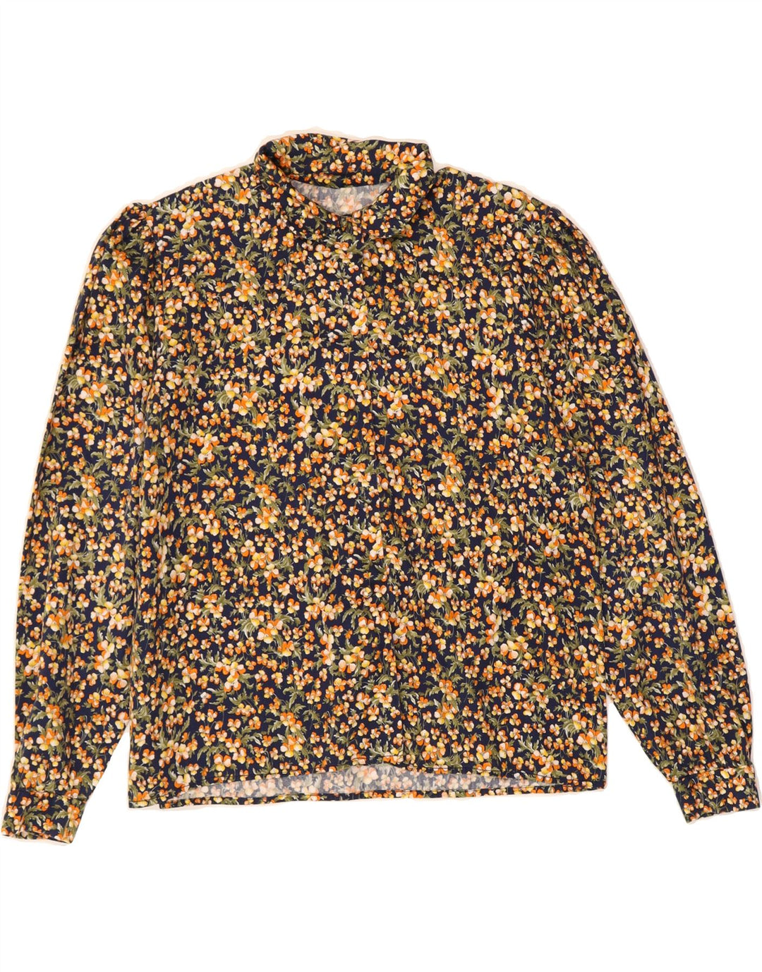 VINTAGE Womens Shirt Blouse UK 16 Large Multicoloured Floral Vintage Vintage and Second-Hand Vintage from Messina Hembry 