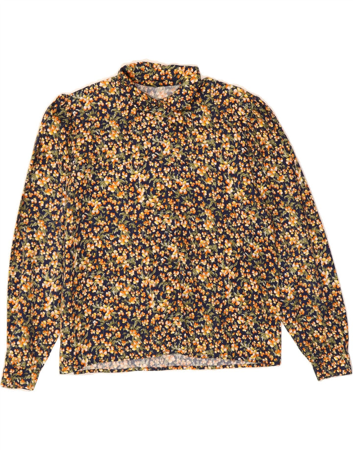 VINTAGE Womens Shirt Blouse UK 16 Large Multicoloured Floral Vintage Vintage and Second-Hand Vintage from Messina Hembry 
