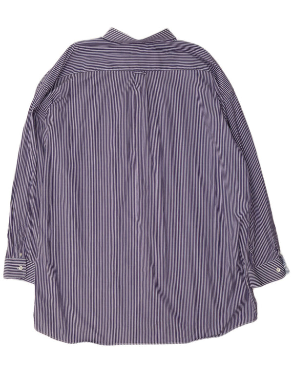 Gant herre Regular Fit skjorte 4XL lilla stribet bomuld