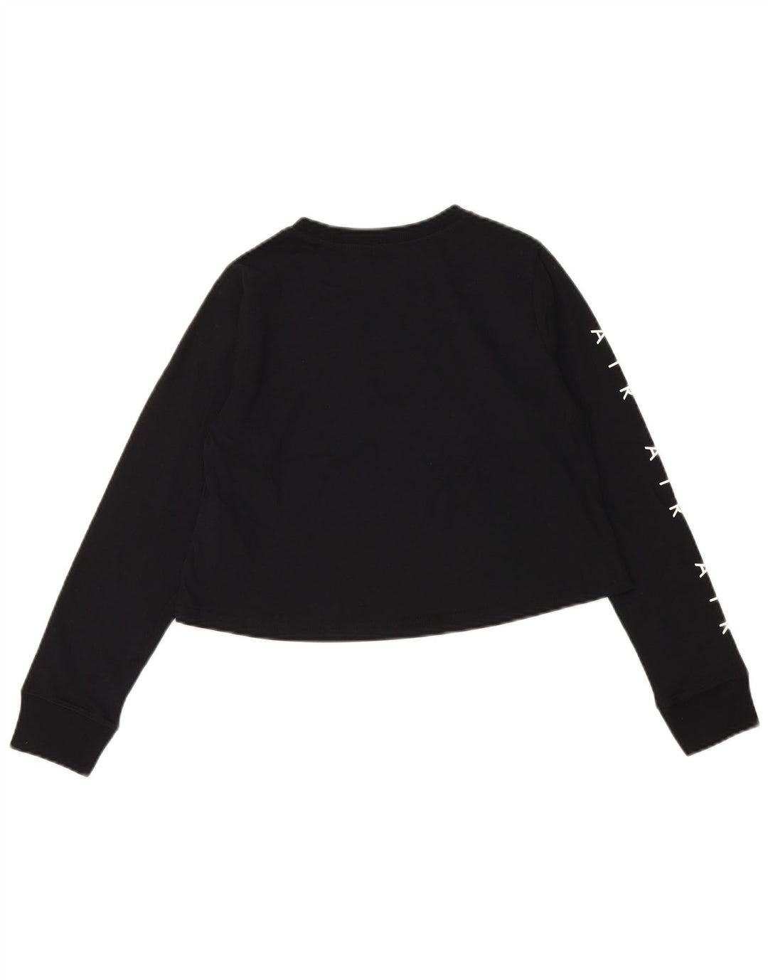 NIKE Piger Crop Grafisk Top Langærmet 10-11 år Medium Sort Bomuld