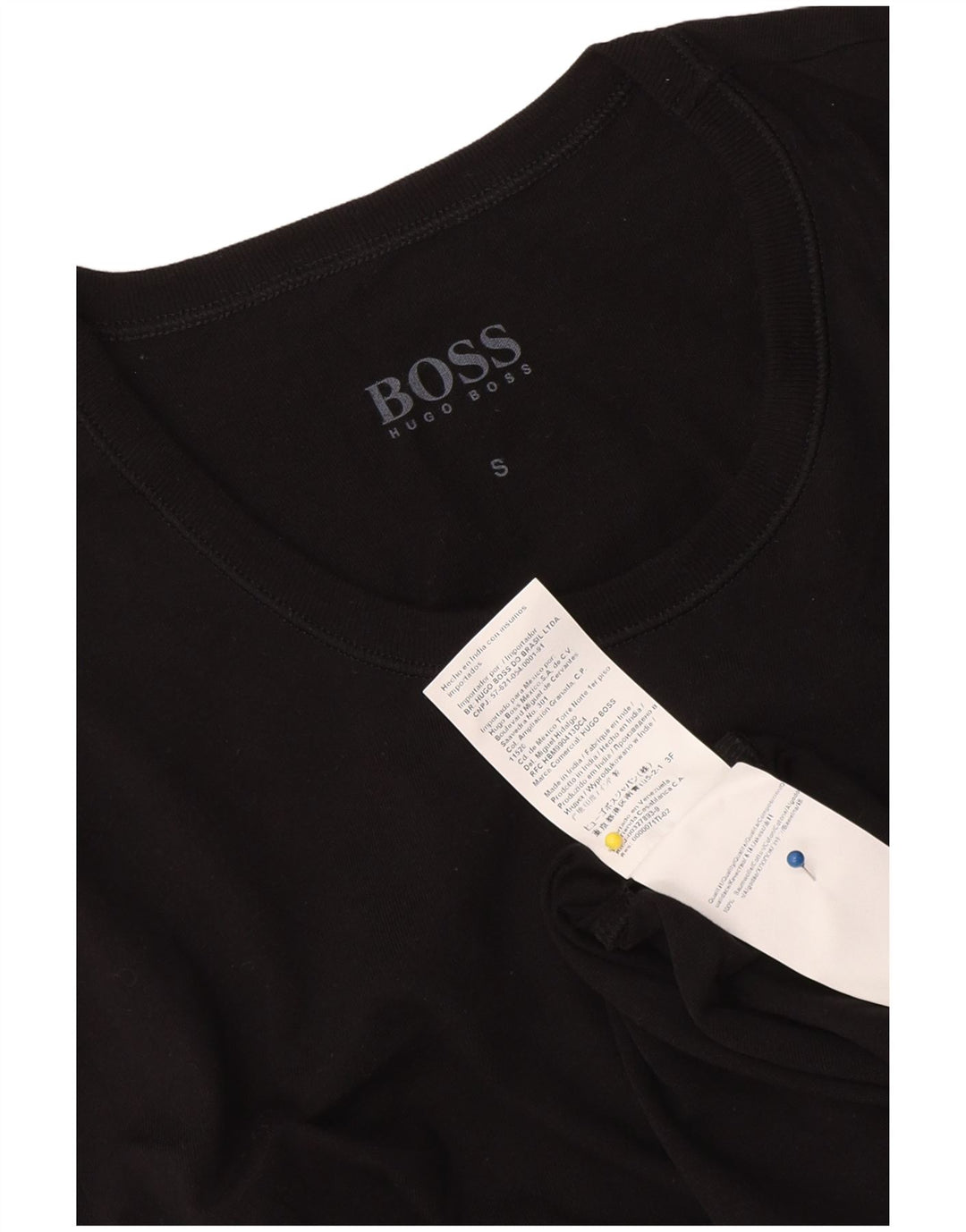 Hugo Boss Herre T-Shirt Top Lille Sort Bomuld