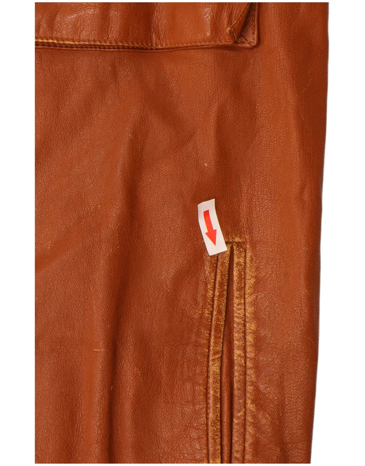 Vintage herre læderjakke UK 36 Lille brunt læder