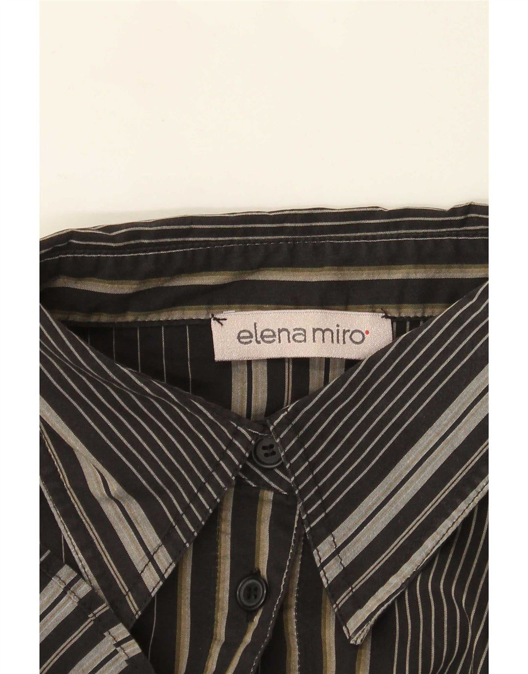 ELENA MIRO Oversized skjorte til kvinder UK 18 XL Sort Stribet