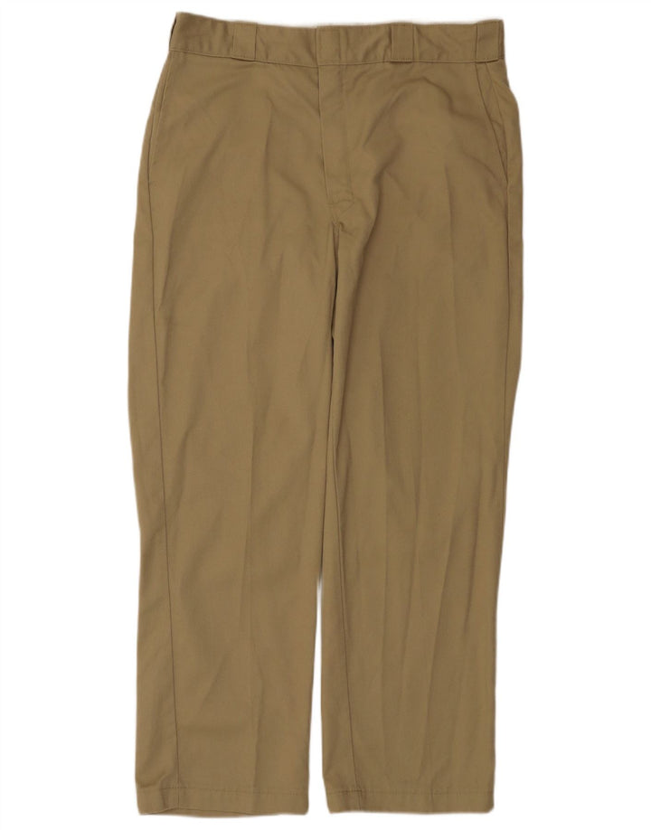 Dickies Lige Chinobukser til mænd W36 L30 Beige Polyester