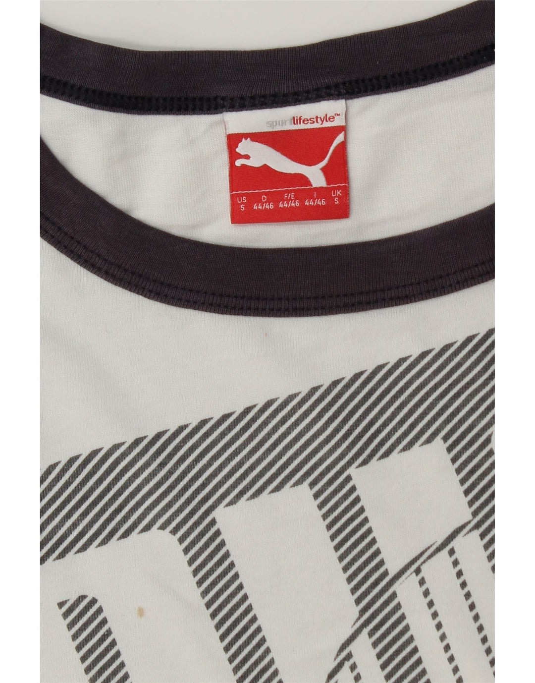 Puma Herre grafisk T-shirt Top Lille hvid Colourblock