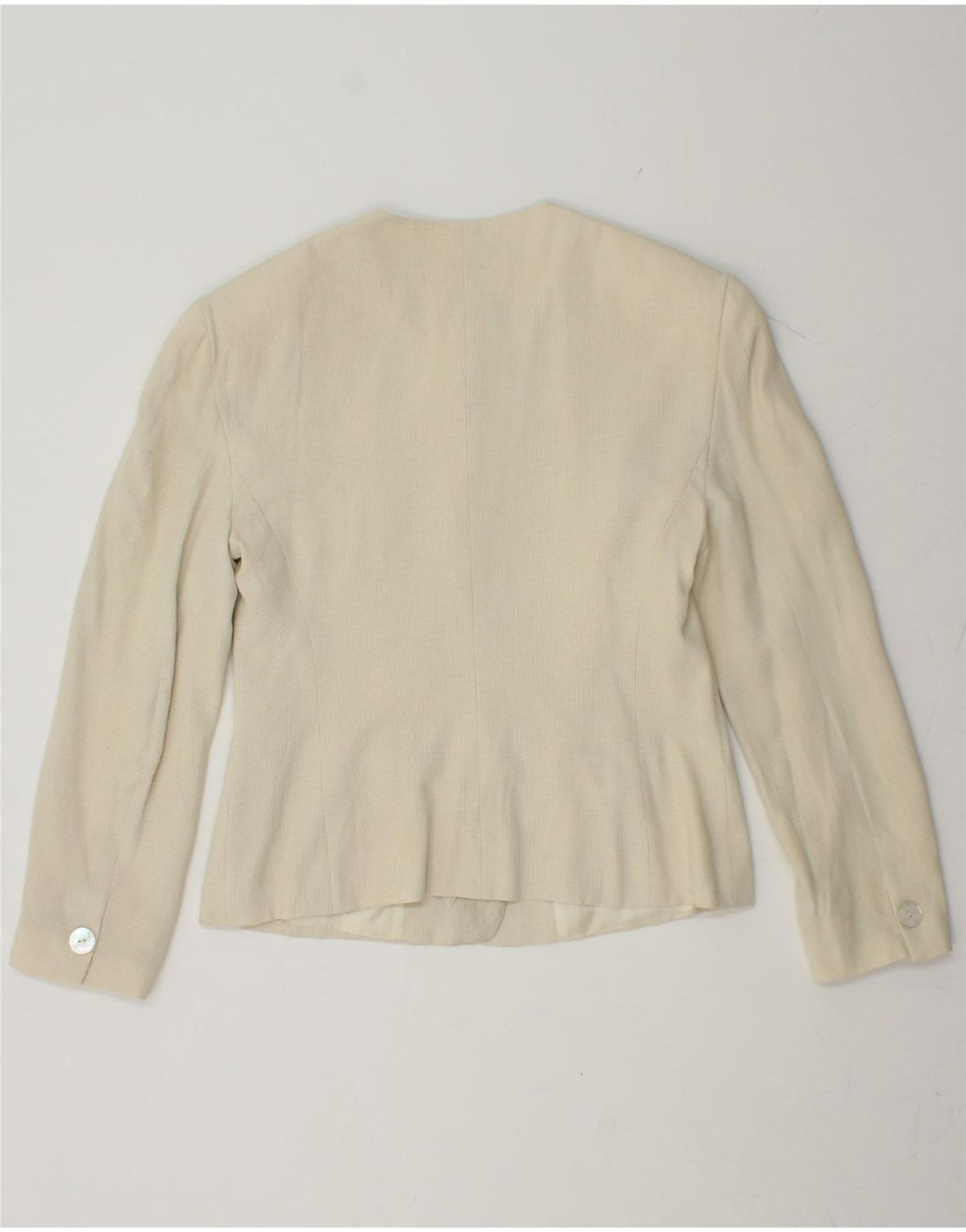 MAX & CO. Womens 5 Button Blazer Jacket UK 16 Large Beige Acetate Vintage Max & Co. and Second-Hand Max & Co. from Messina Hembry 