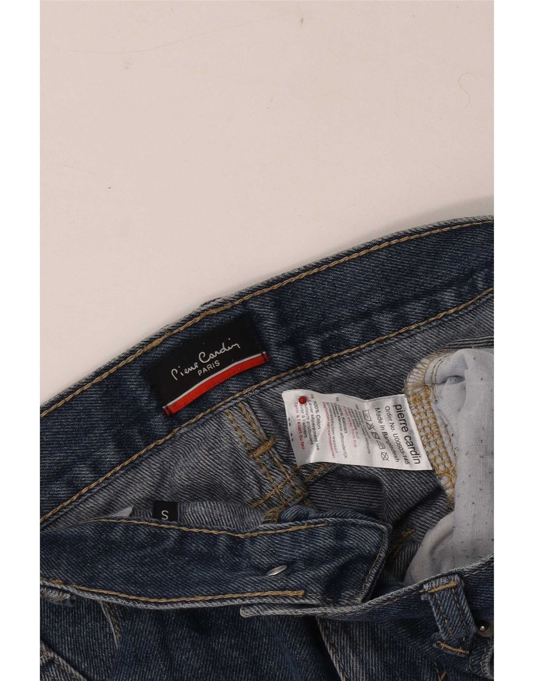 Pierre Cardin Herre Denim Shorts Små W29 Blå Bomuld