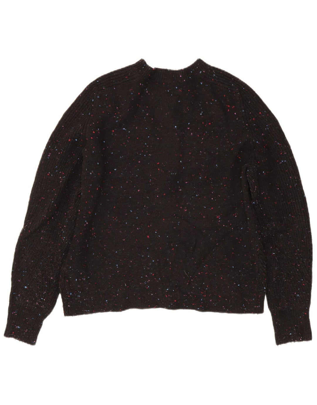 Marks & Spencer Dame Cardigan Sweater UK 14 Medium Black Flecked Acryl