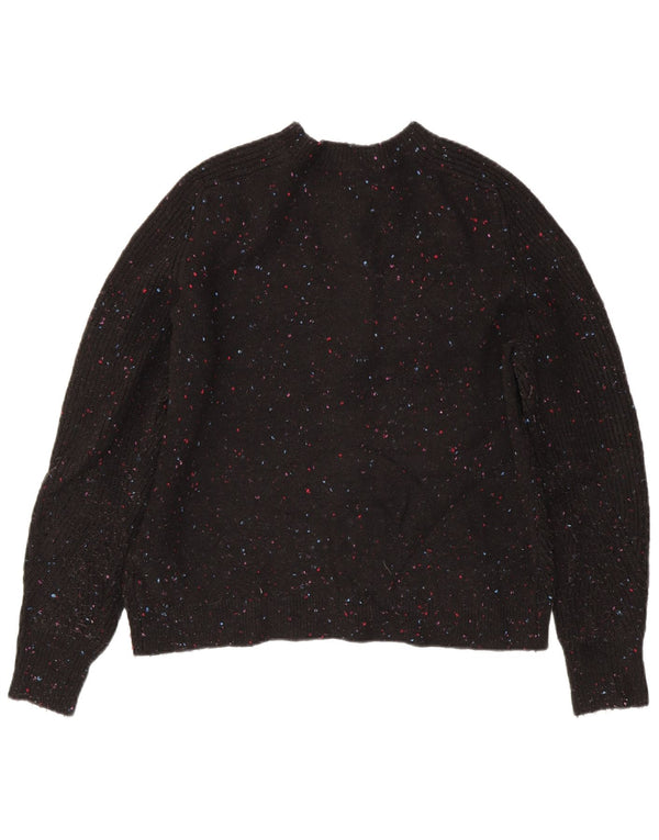 Marks & Spencer Dame Cardigan Sweater UK 14 Medium Black Flecked Acryl