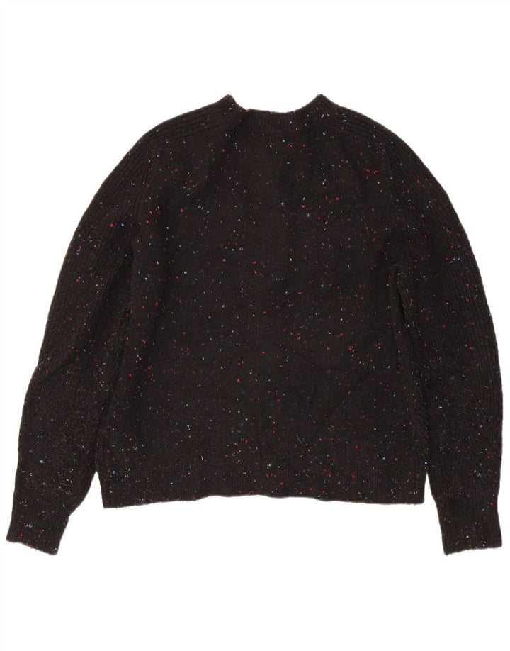 Marks & Spencer Dame Cardigan Sweater UK 14 Medium Black Flecked Acryl
