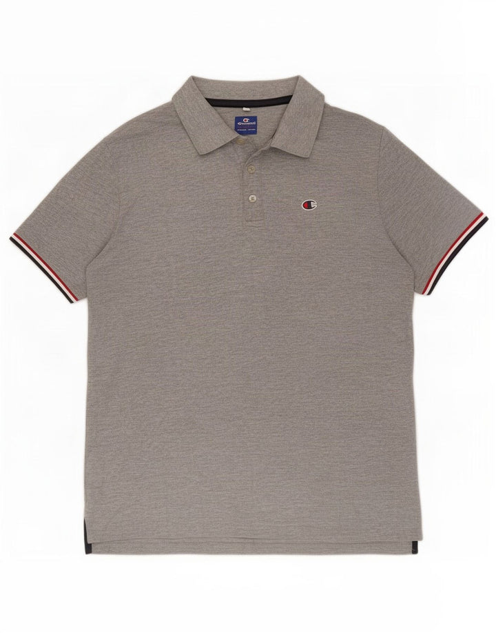 Champion herre poloshirt mellemgrå bomuld