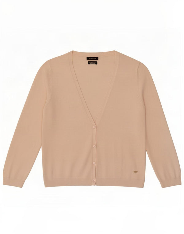 Massimo Dutti dame cardigan sweater med 3/4 ærmer UK 10 Small Pink Bomuld