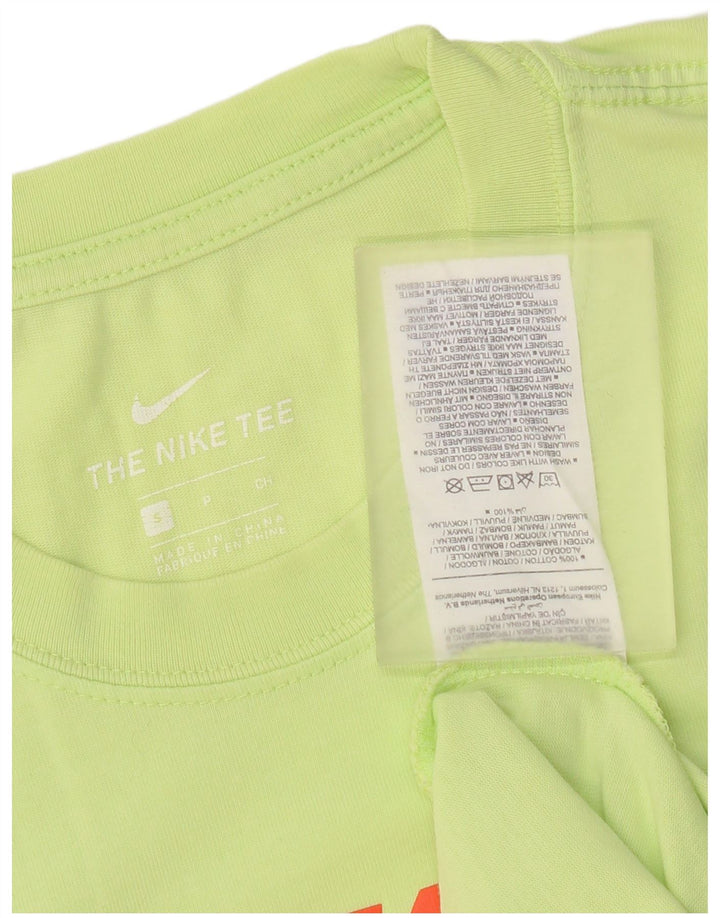 Nike grafisk T-shirt top til mænd, lille grøn bomuld