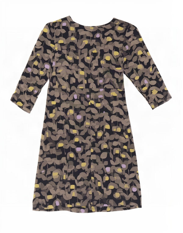 White Stuff Womens 3/4 Sleeve Shift Dress UK 10 Small Navy Blue Floral