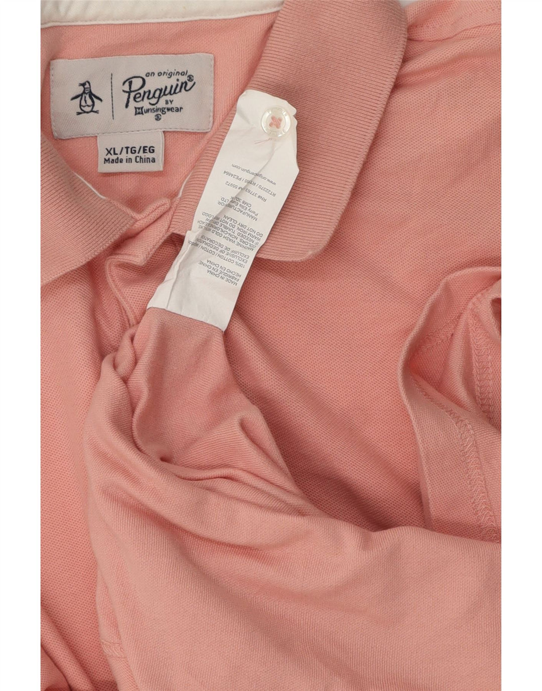 Penguin herre poloshirt XL Pink Bomuld