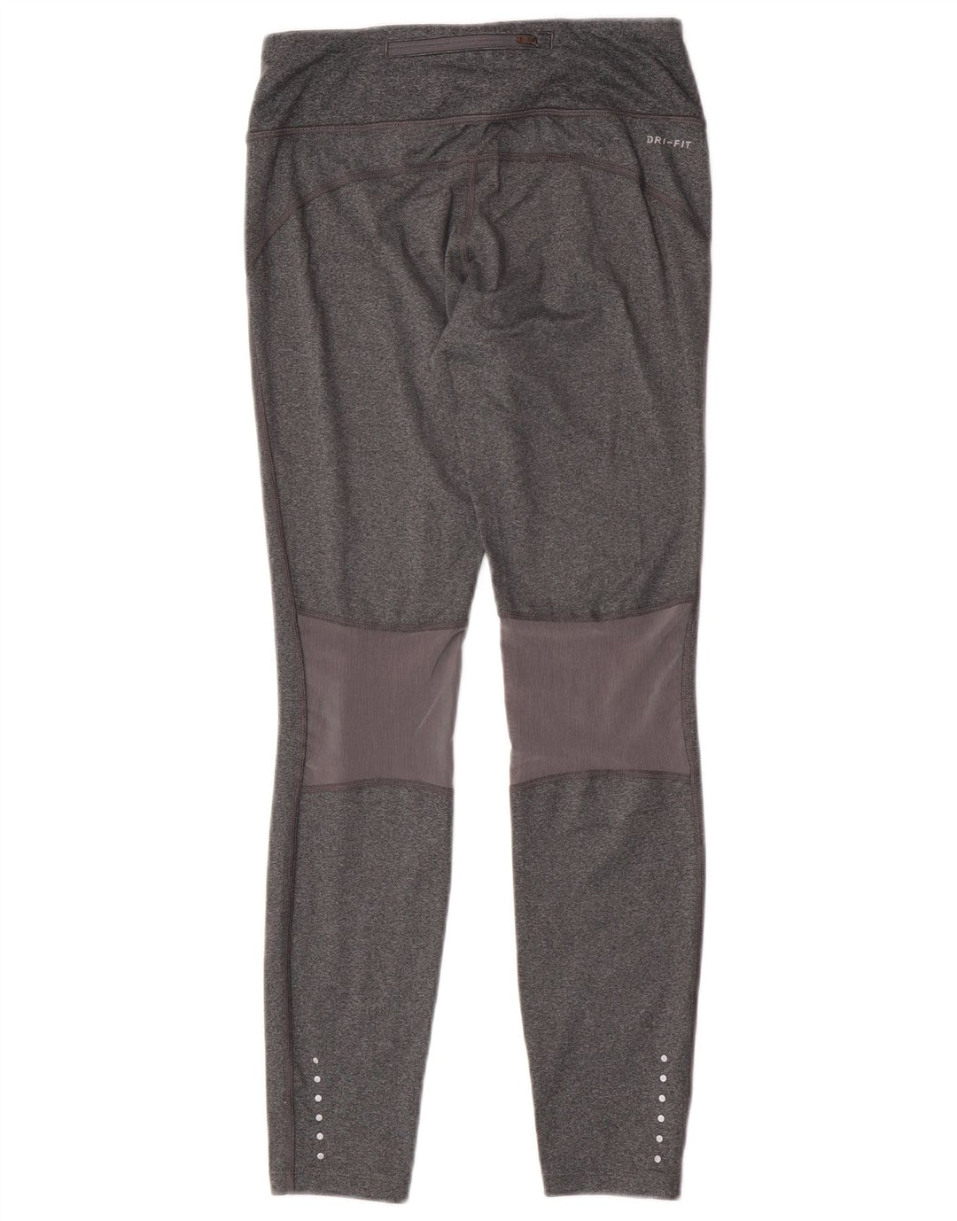 Nike Dame Dri Fit Leggings UK 10 Small Grå Polyester