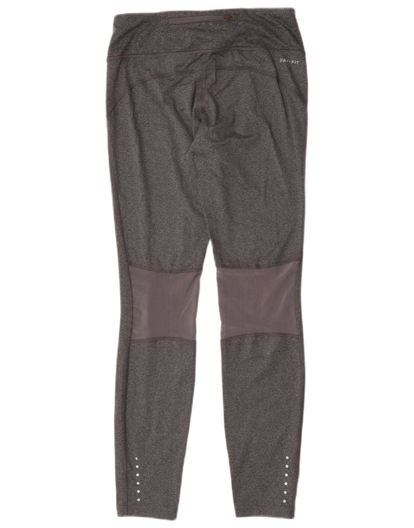 Nike Dame Dri Fit Leggings UK 10 Small Grå Polyester