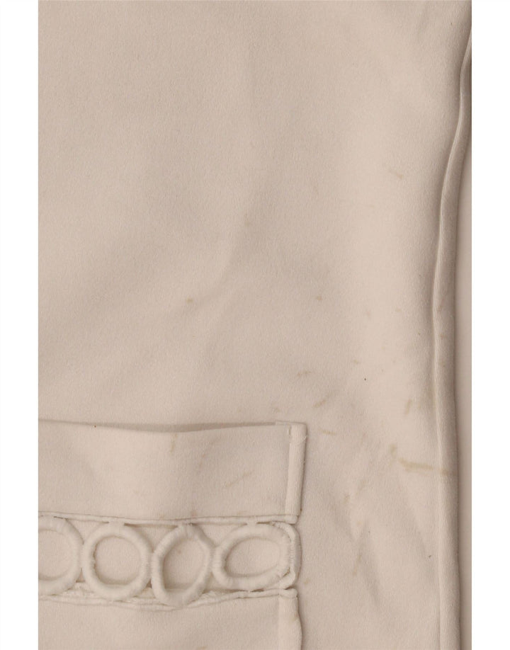 Zara Womens Geometrisk T-Shirt Kjole UK 12 Medium White Polyester