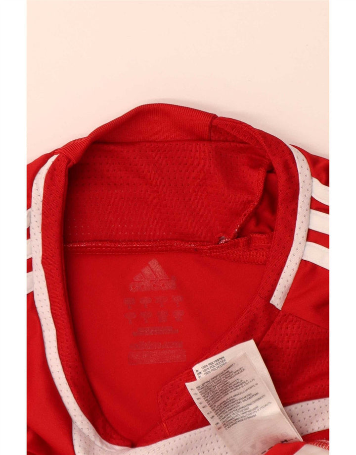 Adidas Herre T-Shirt Top Stor Rød Colourblock Polyester
