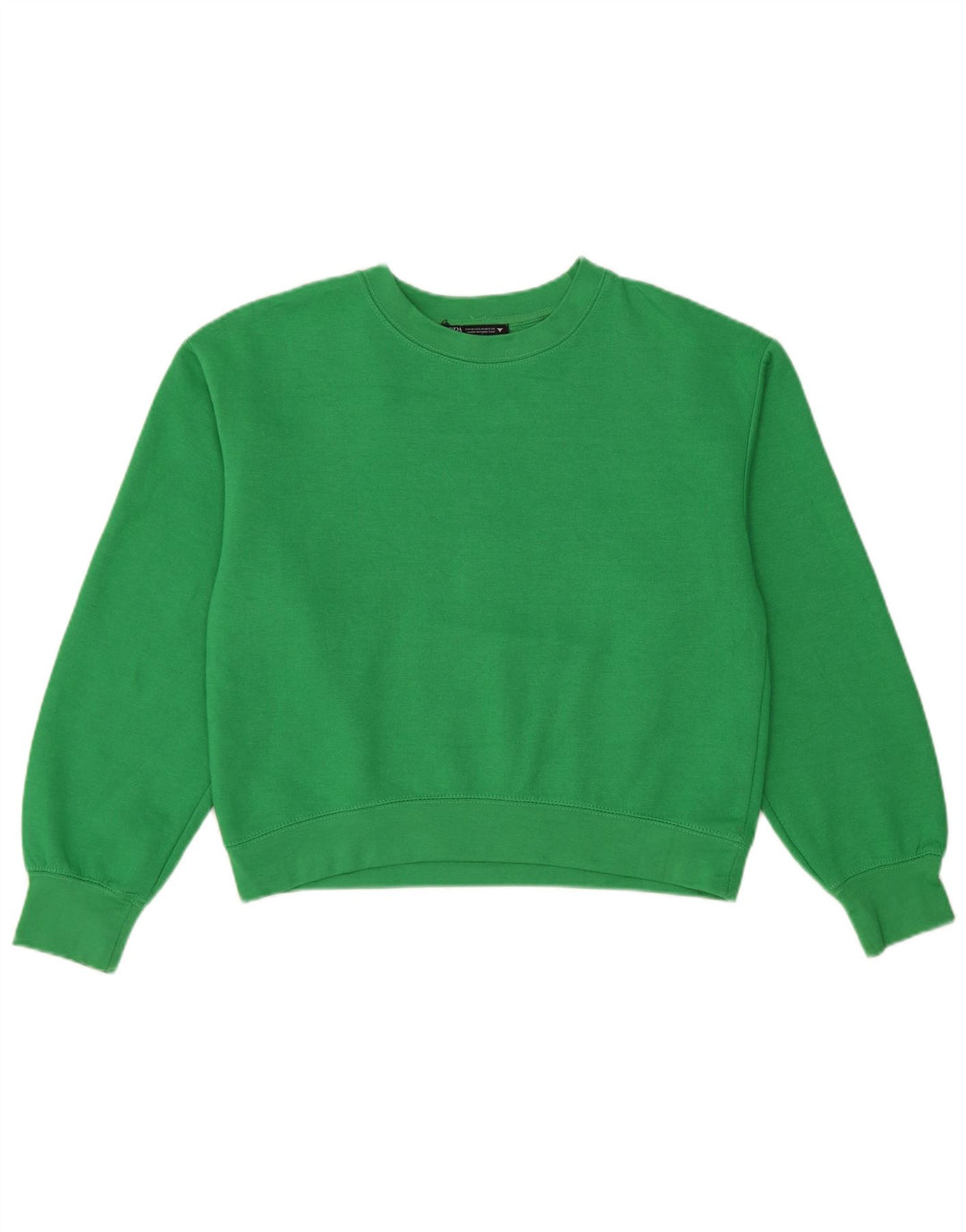 Zara Sweatshirt Jumper UK 14 Medium Grøn Polyester