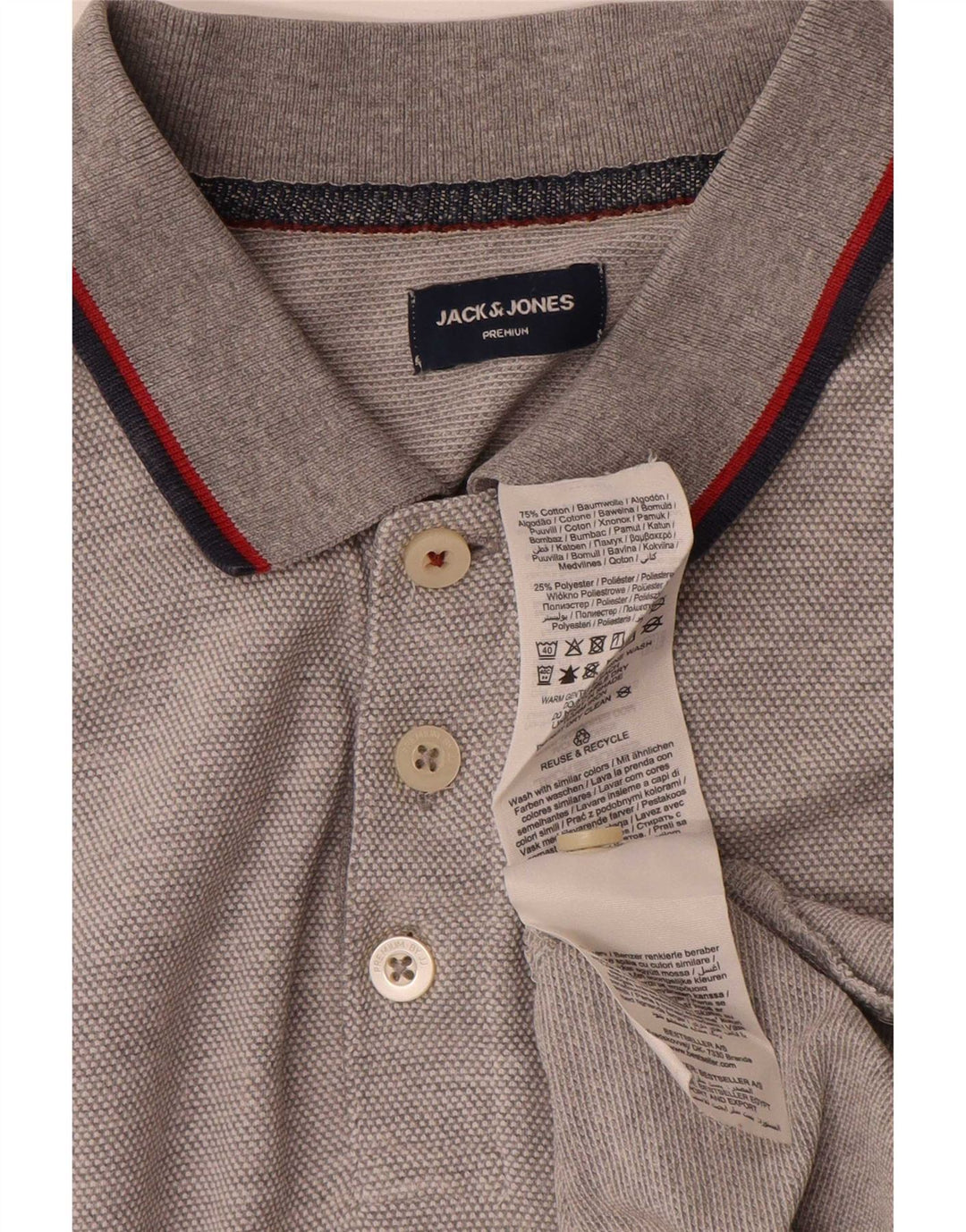 Jack & Jones herre poloshirt XL grå bomuld