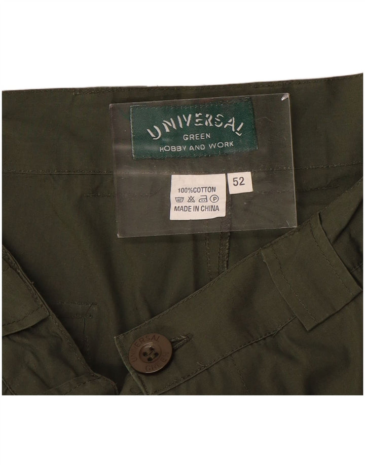 VINTAGE Cargo Shorts til kvinder IT 52 XL W36 Khaki Bomuld