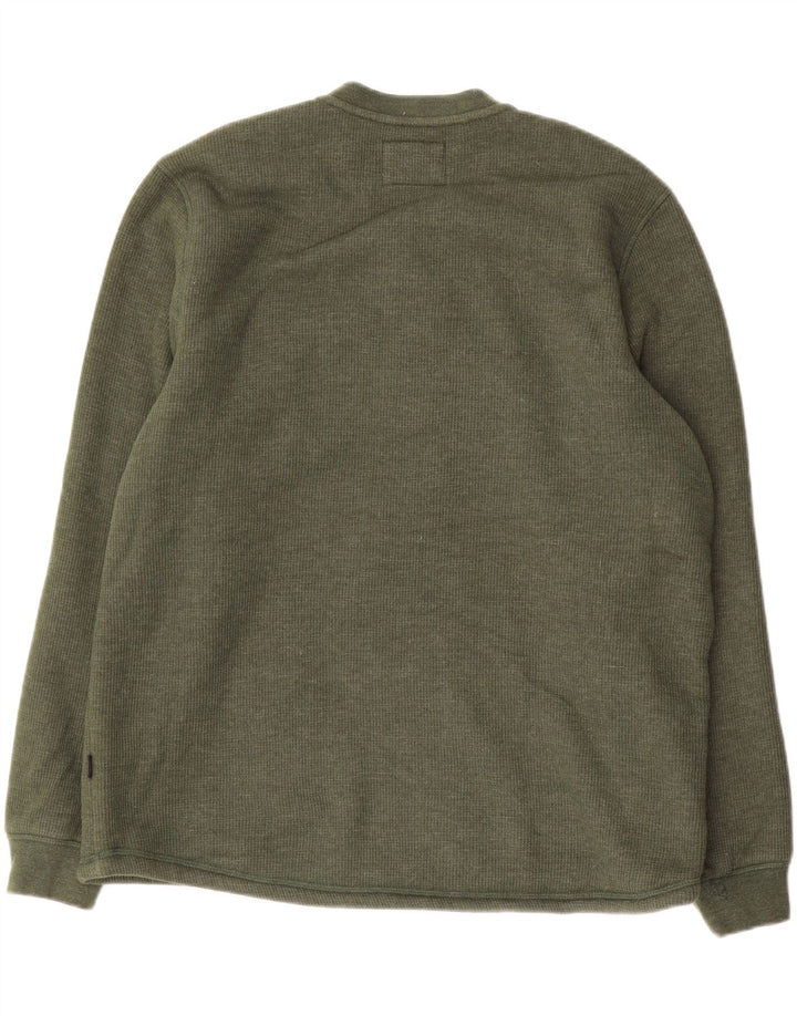 Lee Herre Regular Fit Sweatshirt Jumper Large Grøn Bomuld