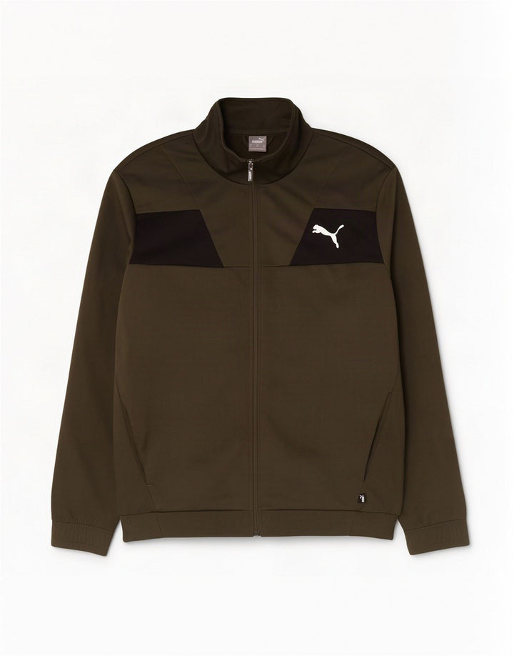 Puma Træningsdragt til mænd Topjakke XL Khaki Colourblock Polyester