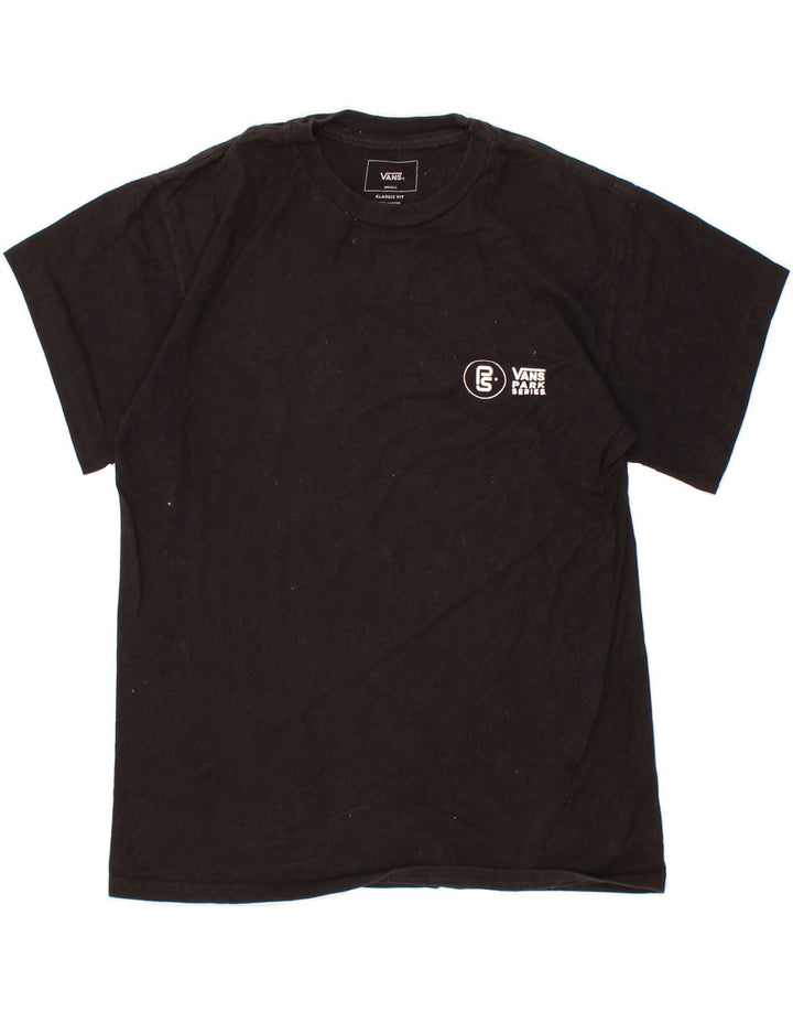 VANS Mens Classic Fit Graphic T-Shirt Top Small Black Cotton Vintage Vans and Second-Hand Vans from Messina Hembry 