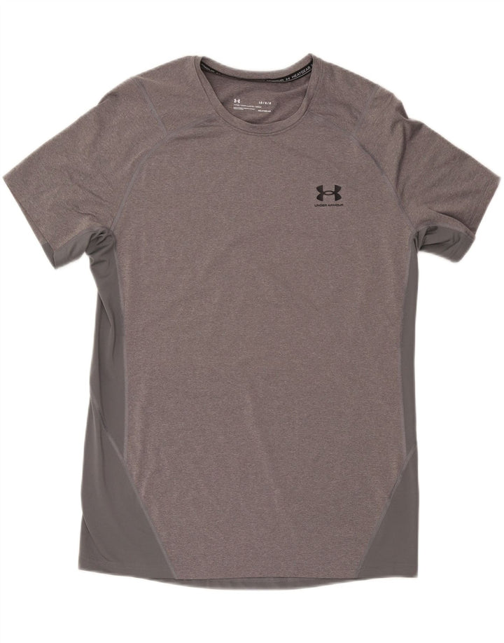 UNDER ARMOUR Herre Heat Gear T-Shirt Top Stor Grå