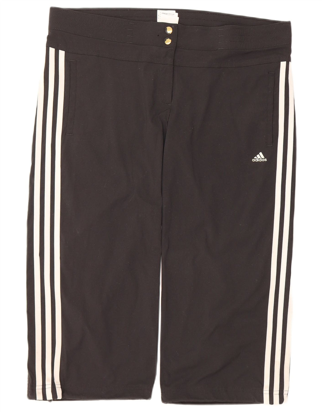 ADIDAS Dame Climalite Bermuda Sport Shorts UK 14 Medium Sort Polyamid