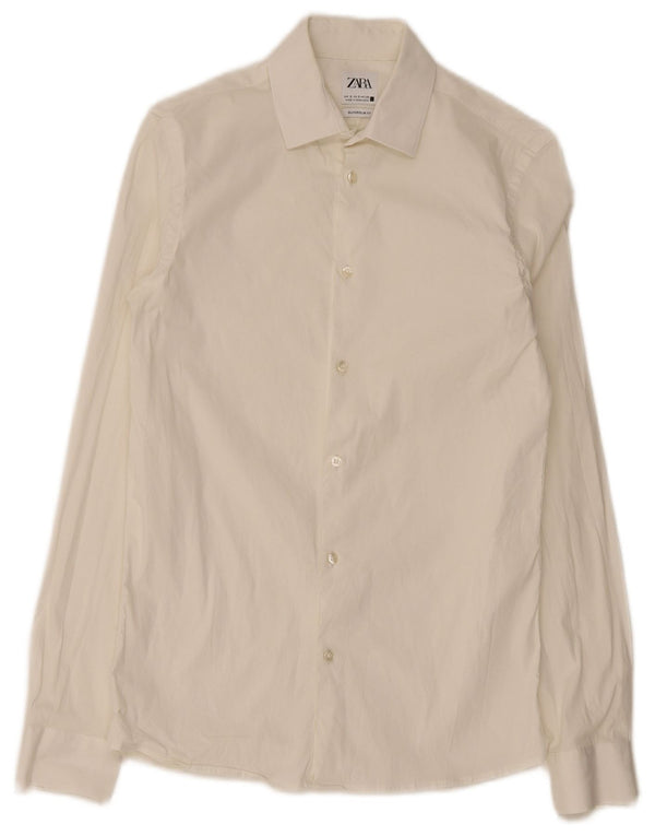 Zara Herre Super Slim Fit skjorte lille hvid