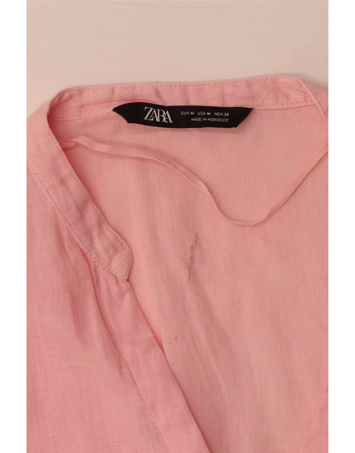 Zara skjortebluse til kvinder UK 16 Large Pink