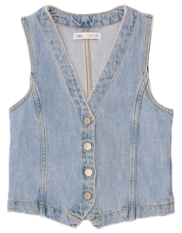 Zara piger denim vest 9-10 år blå