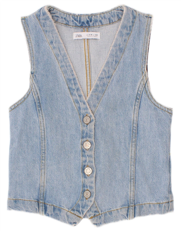 Zara piger denim vest 9-10 år blå