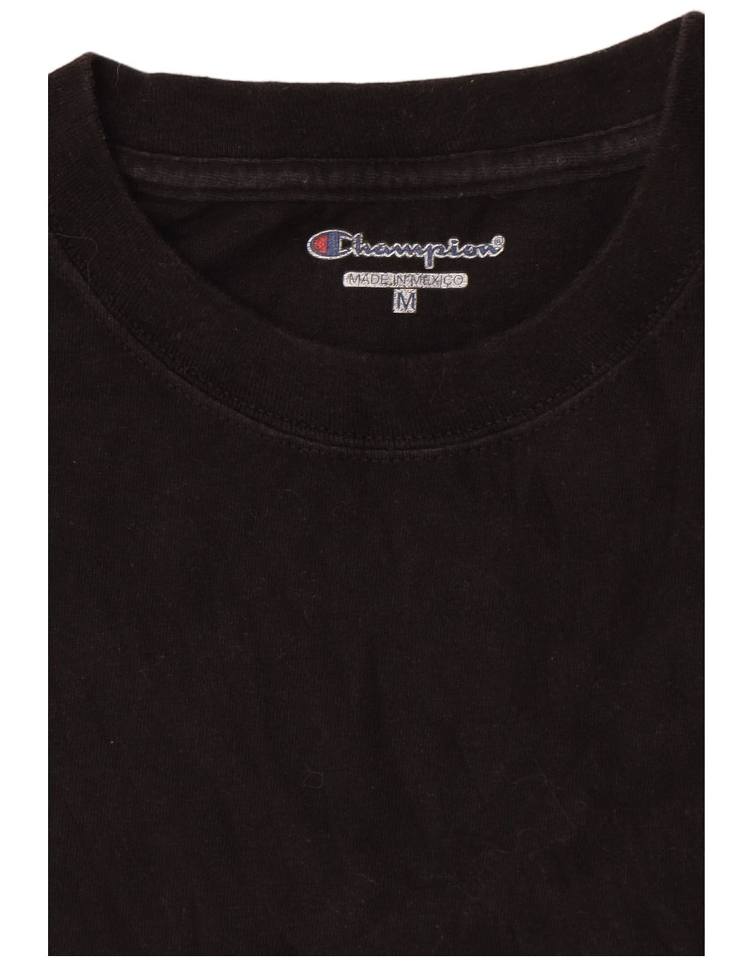 Champion Herre T-Shirt Top Medium Sort Bomuld
