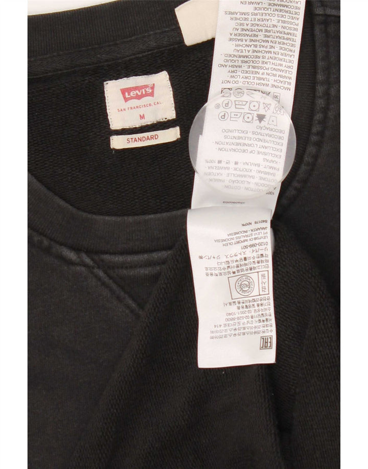 Levi's Herre Standard Fit Sweatshirt Jumper Medium Sort Bomuld